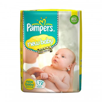 Pampers Active Baby Diapers New Born - 72 count
